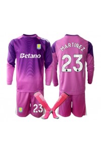 Aston Villa Emiliano Martinez #23 Maalivahti Jalkapallovaatteet Lasten Kolmas peliasu 2025-26 Pitkähihainen (+ Lyhyet housut)
